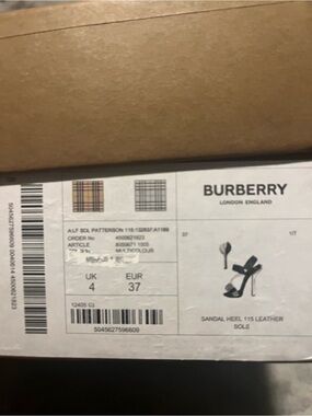 Burberry Black High Heel Sandal with Bow Accent